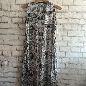NEW!!! Hamsa Hand Long Side Slit longline Joy Vest size XS made in the USA